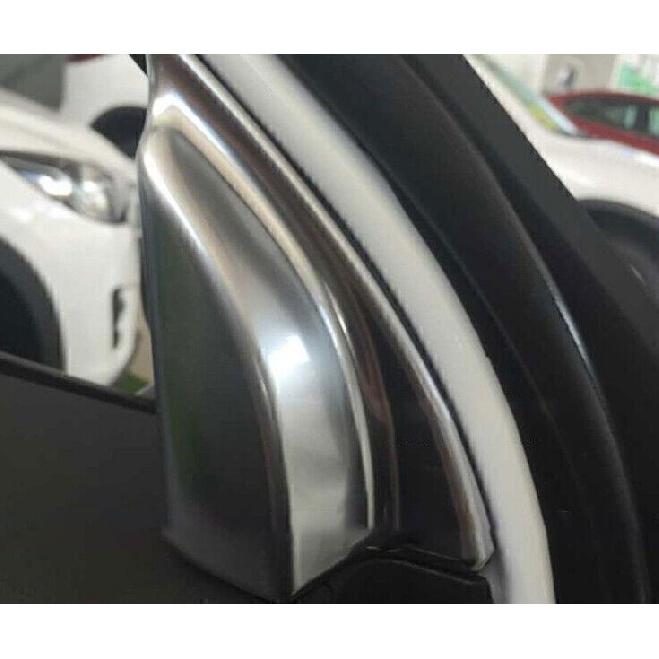 For Mazda CX-5 2013-2015 Matte Silver A Pillar Front Triangle Cover Trim 2PCS