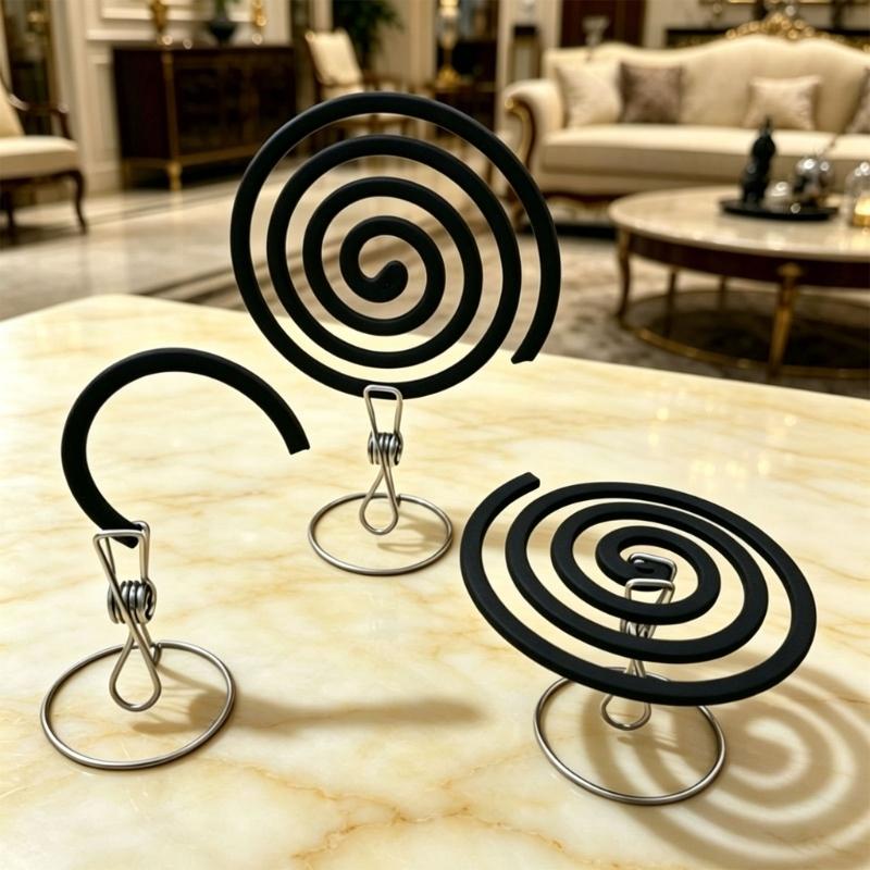 10PCS Permanent Metal Culicid Twist Holder Stand For Camping And Home Use Rustproof Card Clip Planner