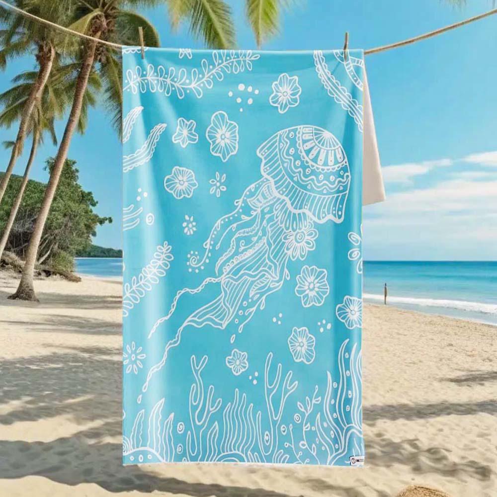 2026 Mermaid Tail Beach Towel Printed Towel Seaside Vacation Absorbent Beach Towel
