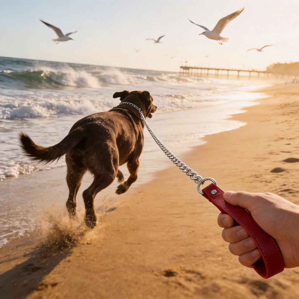 Eco Friendly Pu Leather Dog Lead With Twist Resistant Construction For Pet Outdoors