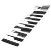 10Pcs Professional Hair Brush Comb Barber Hair Hairdressing Comb Haircare Styling Tool Set