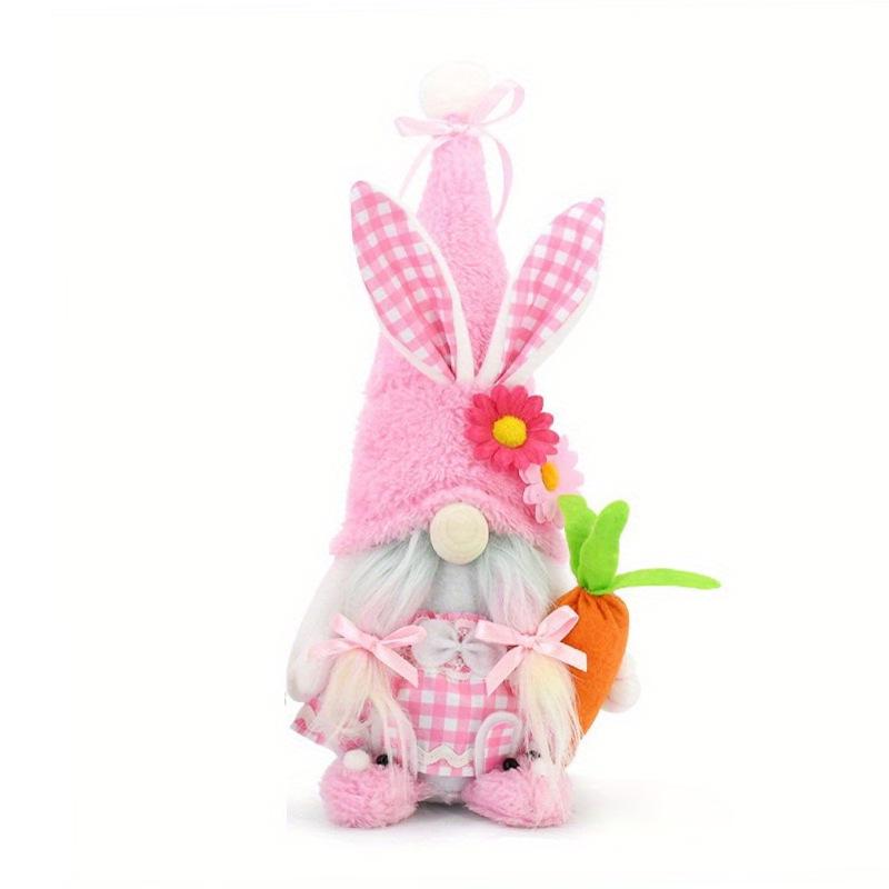 Easter Bunny Plush Doll 2025 - Pink Bunny with Egg Ornament