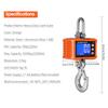 Digitale Hängewaage 1000kg/ 2204lbs Tragbar Schwerlast Kranwaage LCD Hintergrundbeleuchtung Industriewaage mit Haken Einheitenumschaltung/Datenhaltefunktion