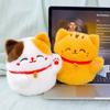 Kawaii Lucky Cat Plush Toy - Cute Cartoon Doll Office Ornament