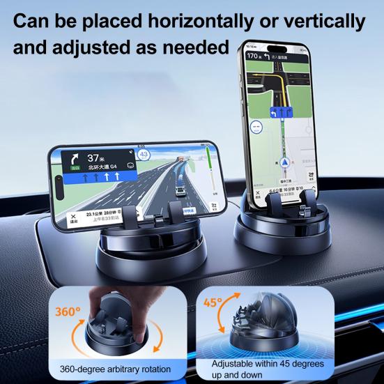 Car Phone Holder Mount 360 Degrees Rotary Adjustable Adhesive Non-slip Universal Auto Dashboard Cell