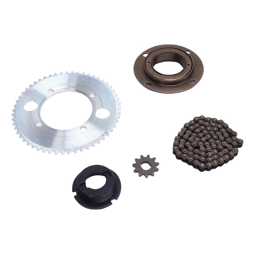 25H 82 Links Chain 25H 10mm Hole 11T Sprocket 55T4 Hole Sprocket Flywheel Adapter Set for