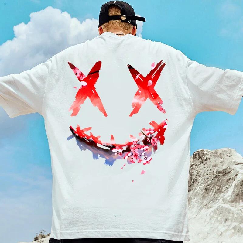 Hip Hop Oversize T Shirt Men Streetwear Harajuku Cartoon Print Tshirt Short Sleeve Cotton Loose HipHop T-Shirt Plus Size 5XL