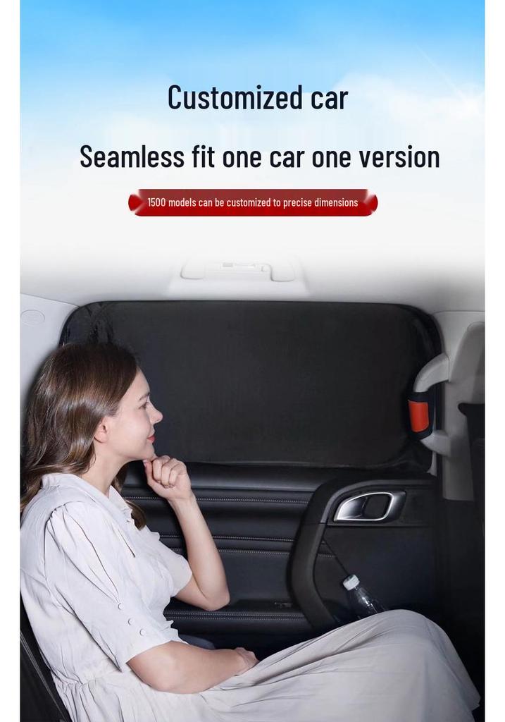 Ford Car Sunshade: Double-Layer Full Blackout Sun Visor for Privacy and Heat Insulation.