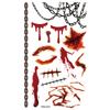 1-100PCS Waterproof Scary Tattoos Halloween Realistic Scar Wounds SFX Body Art Temporary Fake Blood Horror Party Makeup