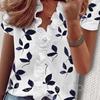 Frühling und Sommer Neues Kurzarm Rüschenhemd Mode Damen Bluse