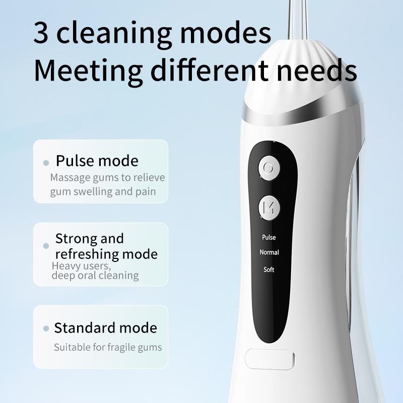 2026 New Electric Water Flosser Oral Irrigator Rechargeable Teeth Cleaner 3 Modes Portable Dental Cleaning for Home Travel Use