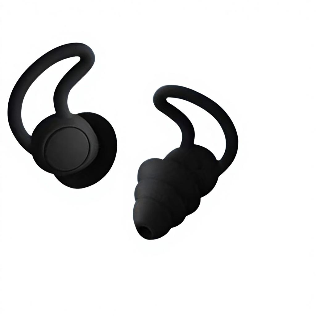 Waterproof Silicone Earplugs for Sleep and Swimming with 2-Year Shelf Life Silicone чёрный