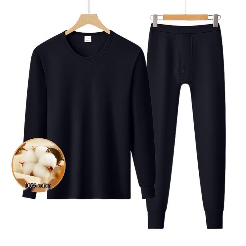 Elderly Winter Warm Round Neck Lounge Set