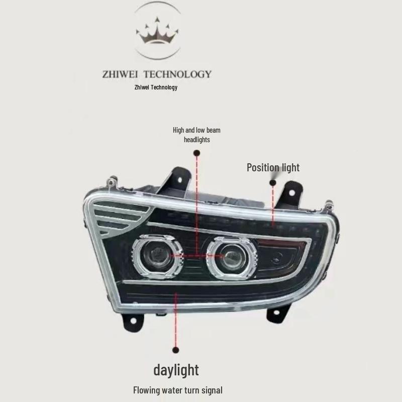 Sany C8 Heavy Duty Mixer Truck LED Headlight C318 - Modified Front Vehicle Accessory Co-driver right headlight