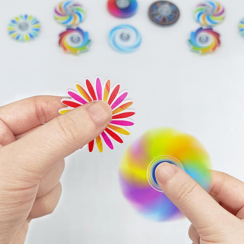 10/20Pcs Mini Ranbow Fidget Spinner Kids Birthday Party Favors Classroom Rewards Goodie Fillers Christmas Gift Stress Relief Toy