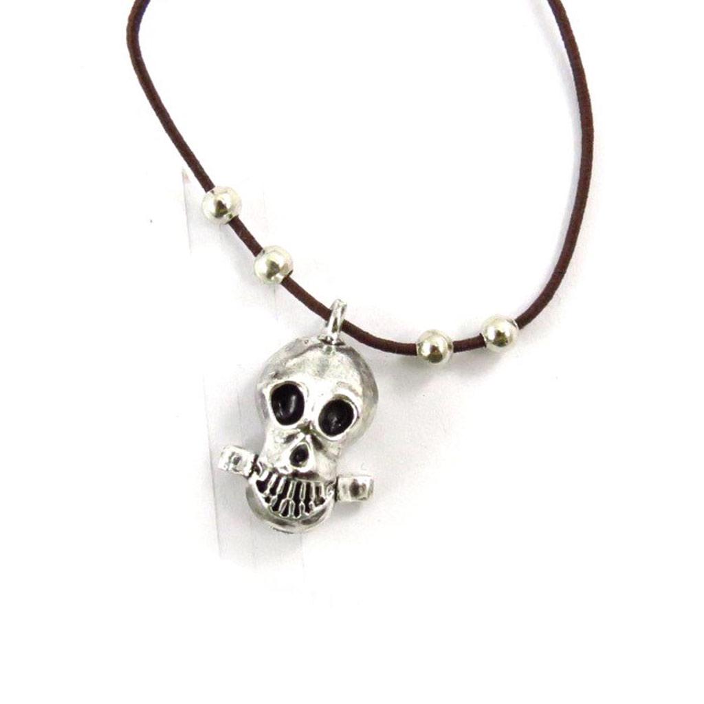 Les Trésors De Lily [J7226] - Brown 'Skull' Designer Bracelet