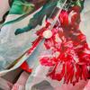New 2024 Summer Gorgeous Flower Print Chiffon Holiday Long Dress Boho Women's Sexy Deep V Neck Sleeveless Ruffles Buttons Robe