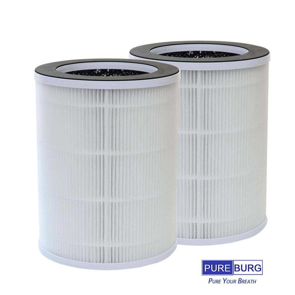 PUREBURG Replacement Compatible with Welov P100 P100 Pro Air H13 Activated Air Dust and VOC Odor Removal P100-RF Filter, / Purifiers, 2-Pack, 4-Stage