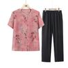 Elderly Women's Spring Summer Breathable Short Sleeve Top
