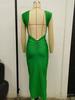 Europäischer und amerikanischer rückenfreier, hohler langer Rock für Damen – sexy, eng anliegend, Straßenmode, Sommerkleid mit Taille