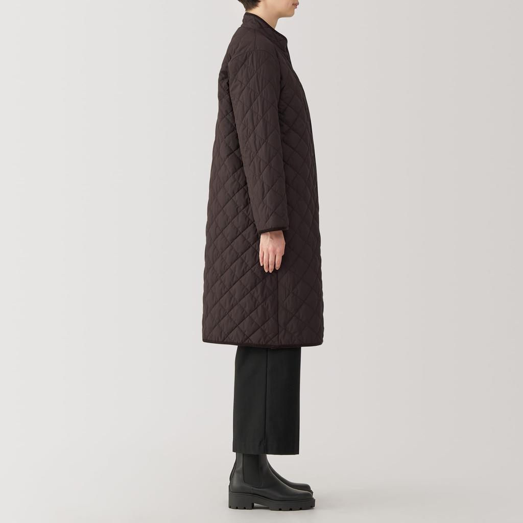 MUJI Washable Quilted Dark Size M Women's Coat, Brown, (BD0YVA4A)