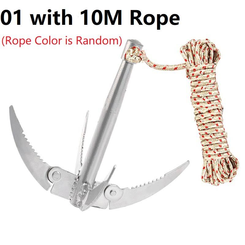 Fishing Folding Boats Anchor Outdoors Grappling Hook Lake Grass Weed Cutter Survival Tool for Small Boat Canoes Fishing Supplies