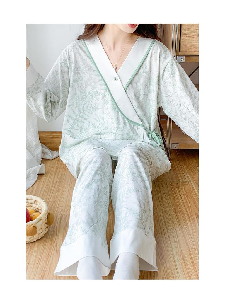 2024 Pure Cotton Maternity Kimono Pajamas - Spring/Summer Postpartum/Nursing Wear for Pregnant Women