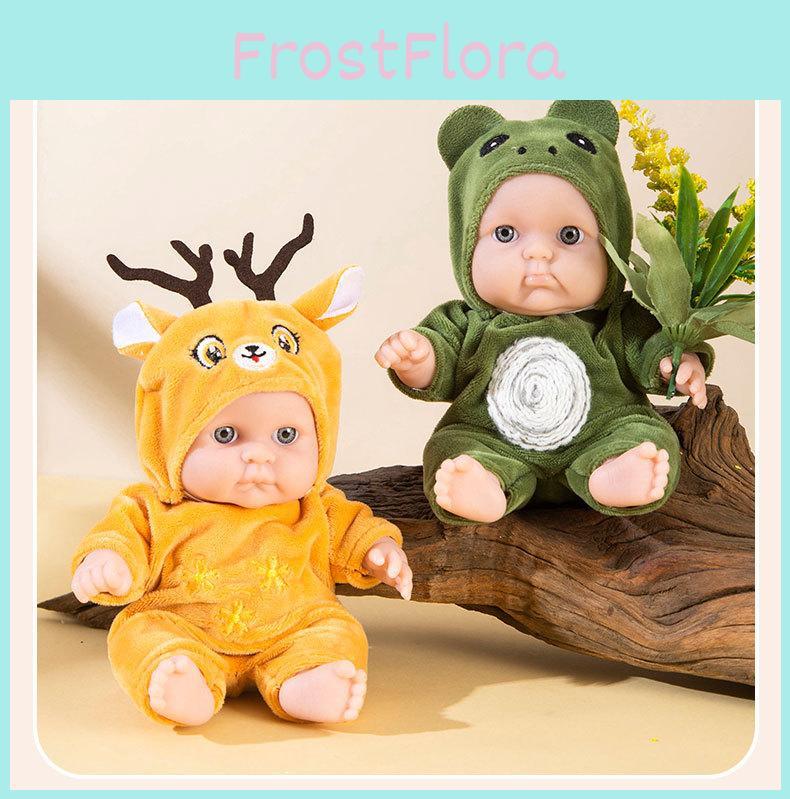 Adorable 8-inch Plush Reborn Doll Panda Realistic Baby Toy Birthday Gift For Girls