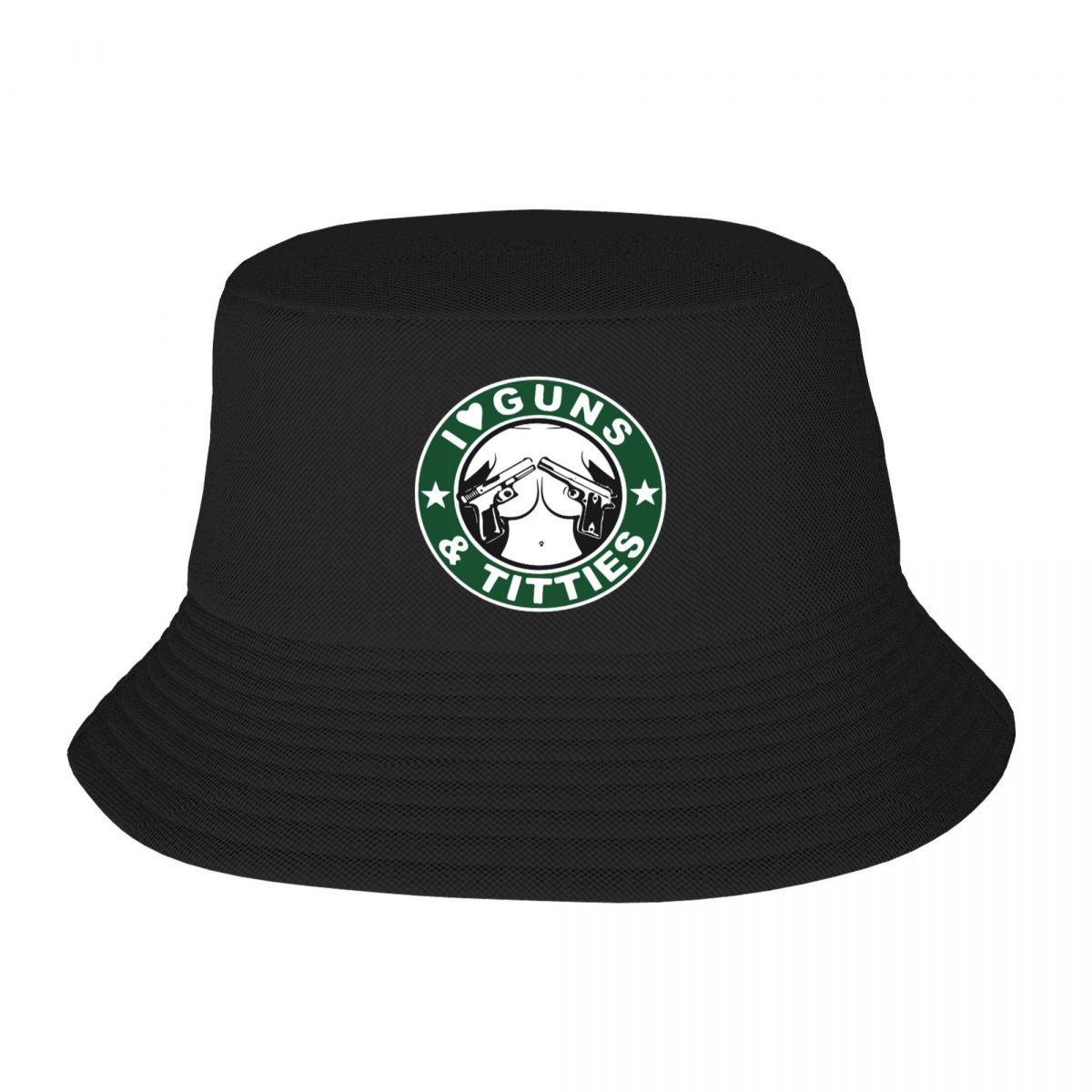 Custom Unisex I Love Guns And Titties Bucket Hat Travel Beach Summer Camping Hat
