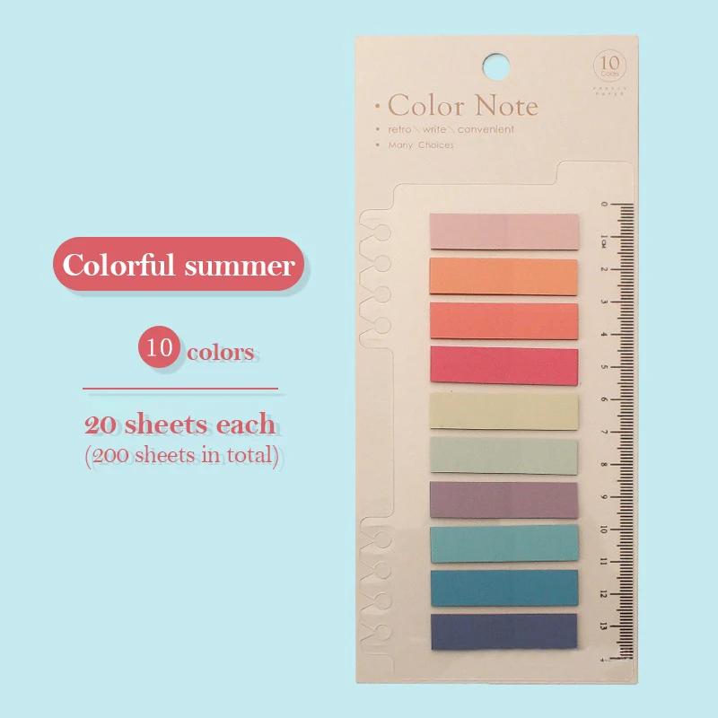 200 Sheets Transparent Sticky Notes Self-Adhesive Reading Annotation for Books Notepad Bookmarks Memo Pad Index Tabs