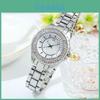 Womens Alloy Band Watch With Mineral Glass Crystal And Jewelry Clasp For Formal Wear