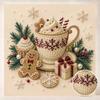 Perlenmalerei Weihnachts-Kunst-Set Lebkuchenbecher Schneeflocke Geschenk DIY Heimdeko Malerei