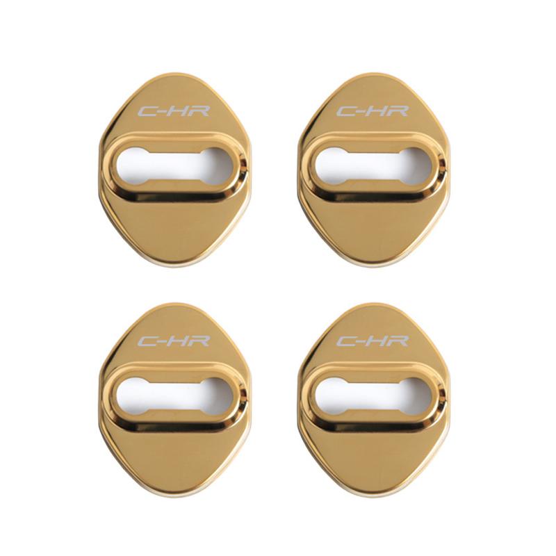 4pcs Car Door Lock Cover Protect WQF5 Buckle Cover Stickers For Toyota C-HR CHR Accessories Car Styling