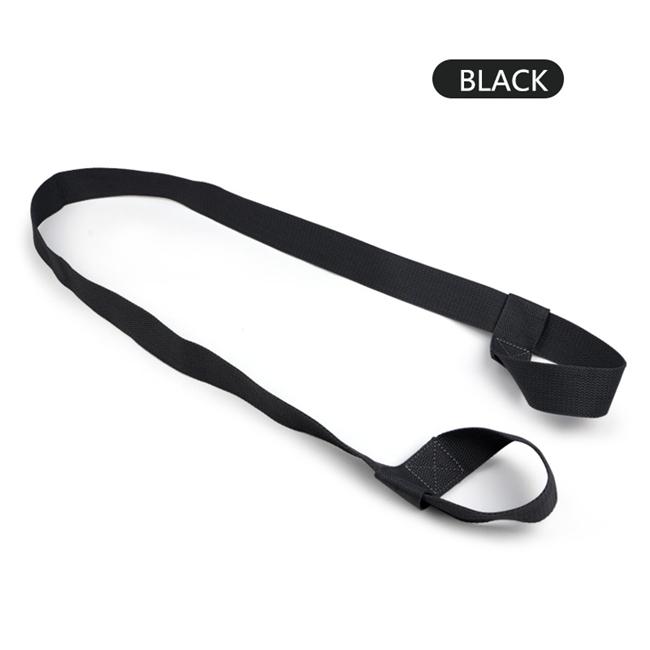 Custom Adjustable Yoga Strap Sling Durable Eco Cotton Yoga Stretch Carrying Strap чёрный