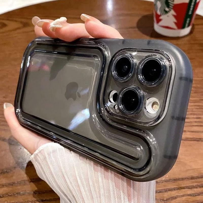 Stoßfeste Silikon-Stoßfänger-klare Handyhülle für iPhone 15 14 13 12 11 Pro Max X XR XS 7 8 Plus Linsenschutz Transparente Abdeckung