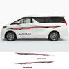Naklejki samochodowe do Toyota Alphard Vellfire TRD MVP Van zestaw pasków graficznych stylowa okładka Vinyl Decor naklejki Tuning Auto