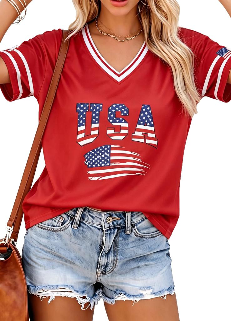2026 Voetbal Fan Shirt Argentinië Brazilië Mexico Canada VS Voetbalshirt Shirts Voetbalteam V-hals Kleding voor Vrouw