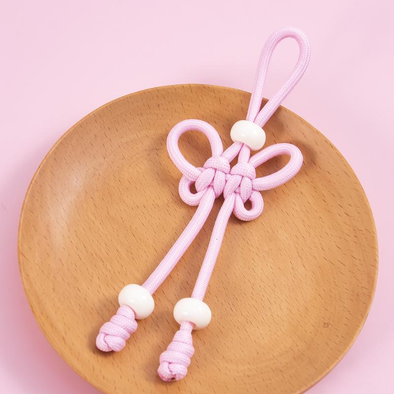 Diy Bag Charm Handmade Butterfly Braided Rope Keychain  Bag Pendant Jewelry Diy Colorful Handbag Hanging Dec Key Holder