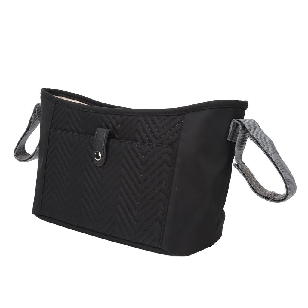 Baby Stroller Bag Large Capacity Multi Pockets Waterproof Nylon Universal Stroller Bag for Outdoors Black