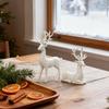 Reindeer Decorations 2 Pieces Deer Christmas Decorations Desk Elk Sculpture For Living Room Bedroom Holiday Winter Indoor Party