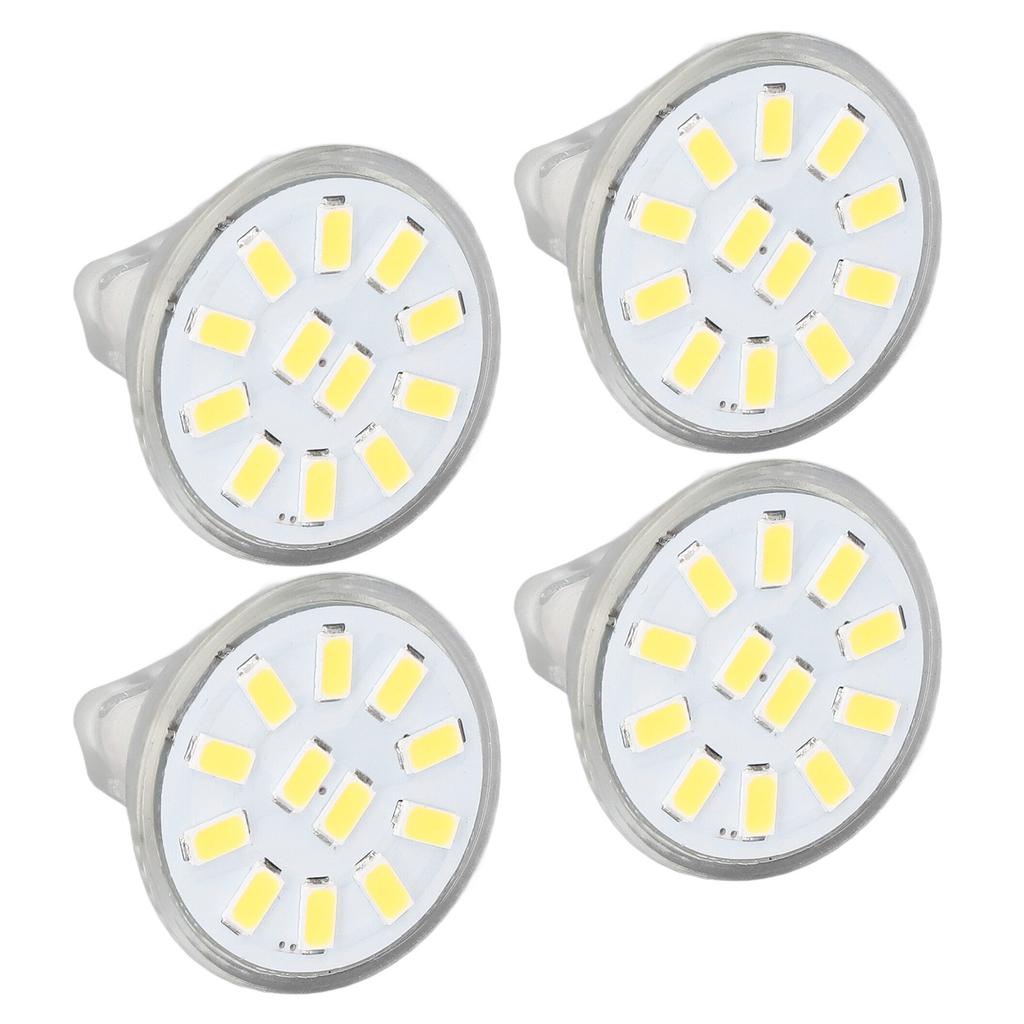 4pcs/set MR11 LED Spot Light Bulb with Dual Needle Base 360 Degrees Heat Dissipation 3W 12 LEDs Lamp