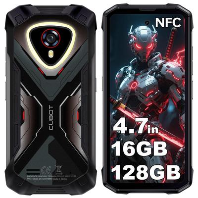 Cubot Kingkong Mini 4 Android 15 Rugged Smartphone 16GB+128GB, 4.7'' Display, Camping Lamp, 48MP+16MP, 4700mAh, 4G Dual SIM/Face ID/NFC/IP68/GPS