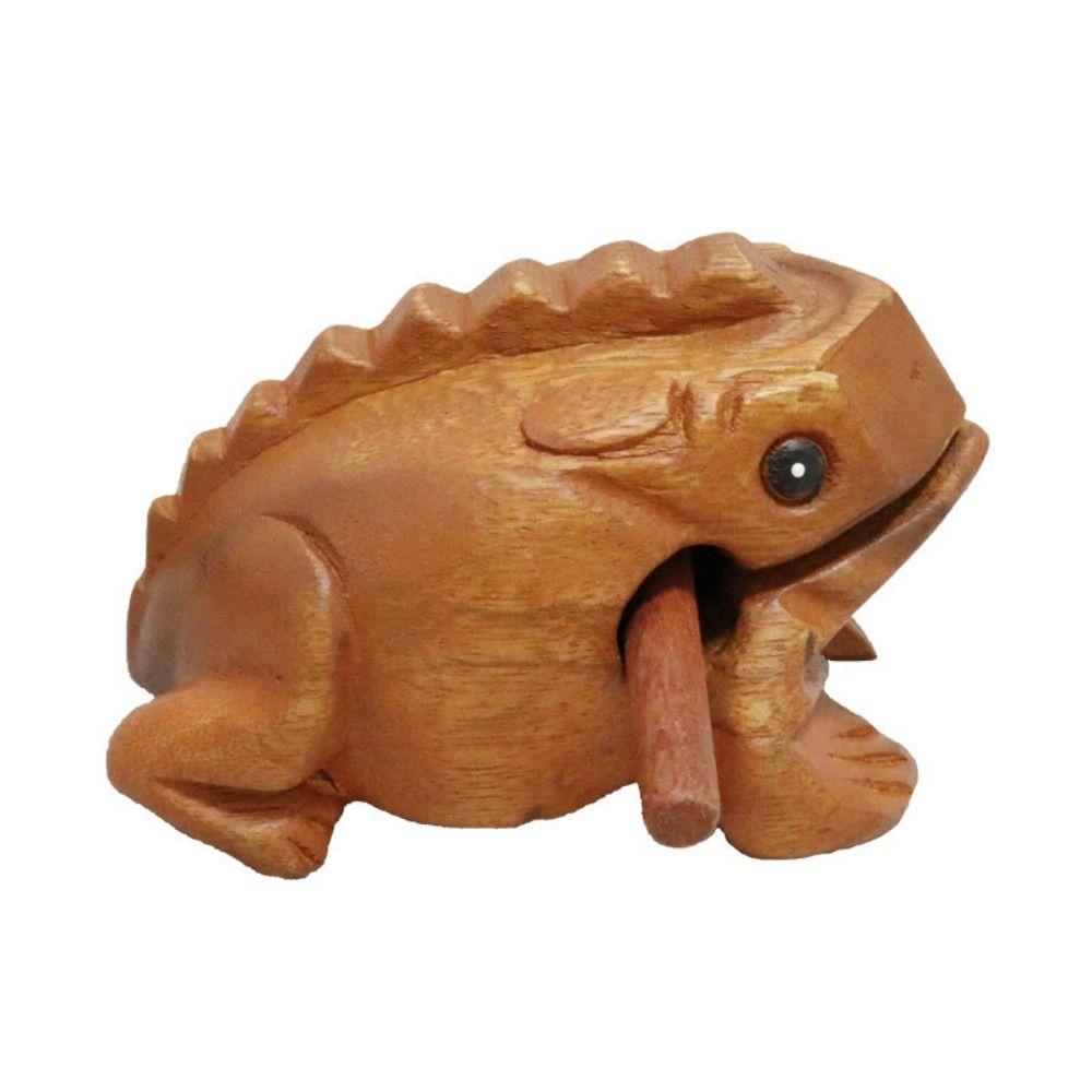 Handcrafted Frog Musical Instrument Wooden Lucky Frog Crafts Home Office Desk Decor