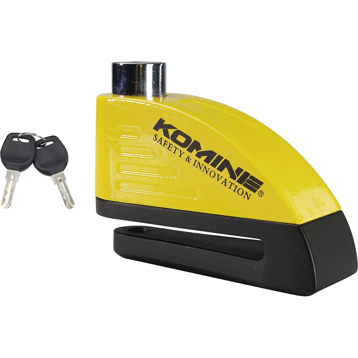 Komine Motorcycle Reminder Alarm Disc (KOMINE) Lock, Black/Yellow LK-122