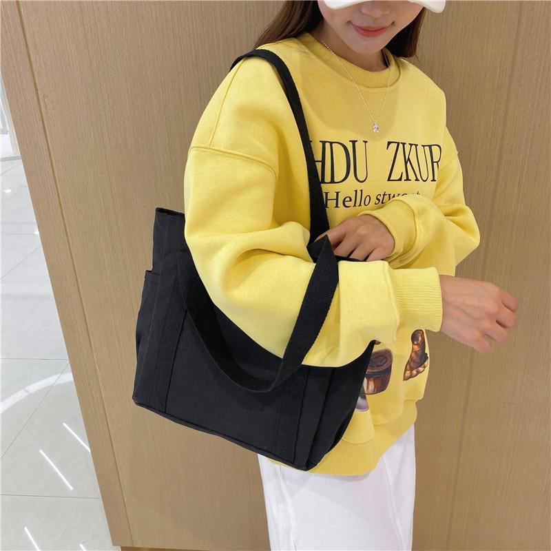 Storage Bag New Women's Bag Stylish and Simple Large-capacity Shoulder Bag Canvas Bag