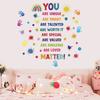 Positive Kid Classroom Wall Picture Inspirational Sticker Education Playroom Motivational Art Wall Sticker Child Bedroom Decor