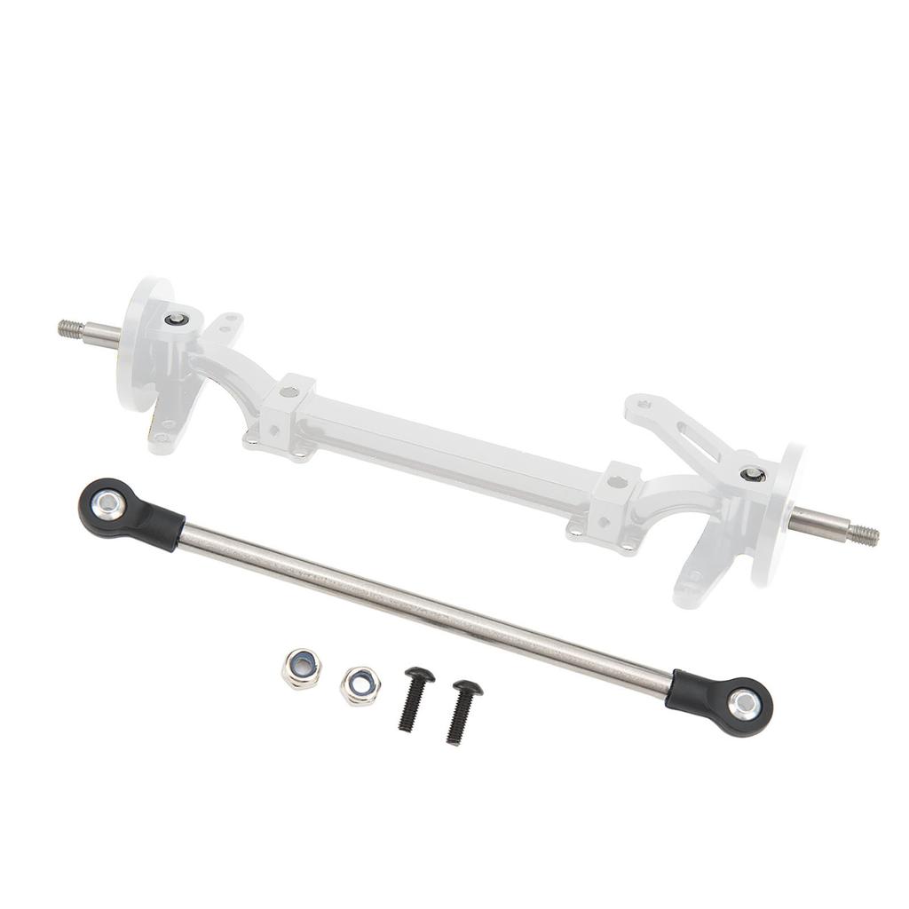 RC Front Axle Steering Link Rod Set Aluminum Alloy Steel RC Front Steering Wheel Axle for Tamiya