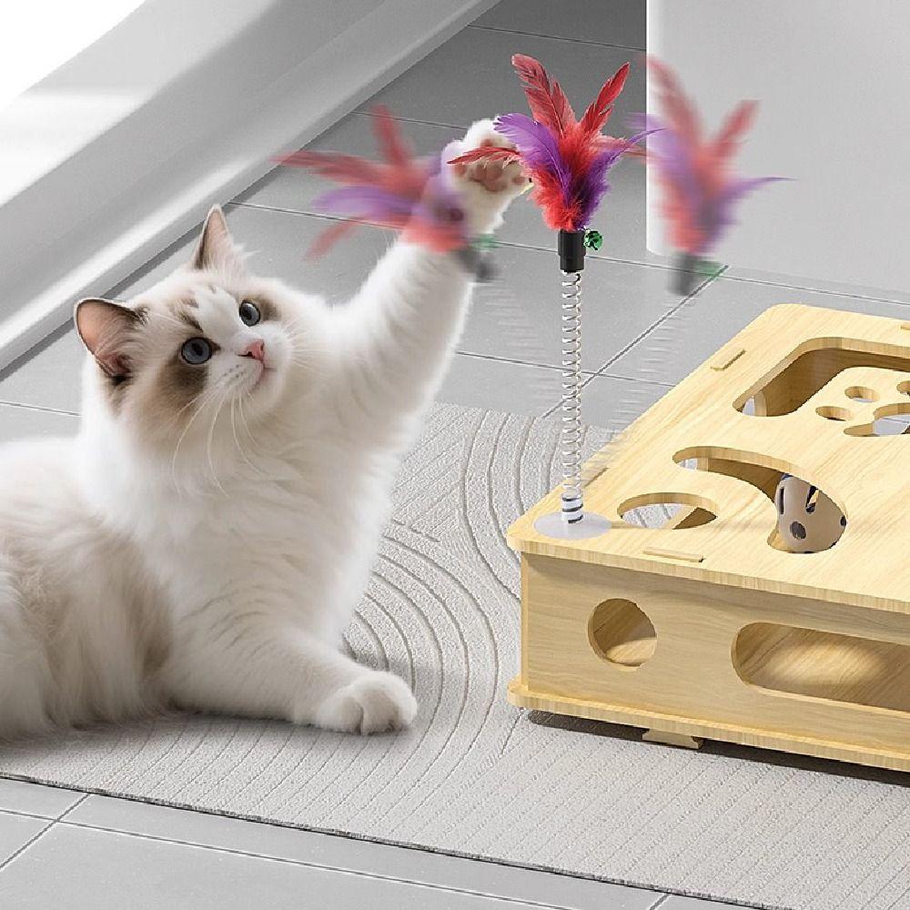 Creative Pet Puzzle Track Toy Funny Cat Exercise Toy Cat Teasing Box  Solo Play Time