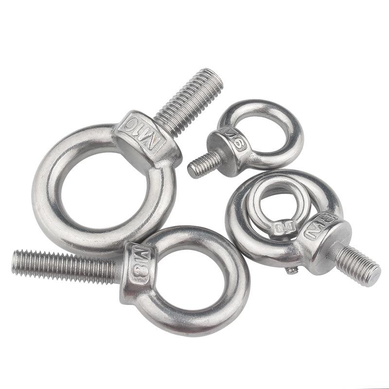 304 Stainless Steel Round Lifting Eye Bolt with Loop (M4M5-M20)