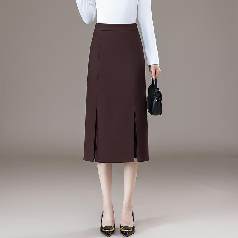 Women s Irregular Pleated Patchwork A-Line Midi Skirt for Spring/Autumn 2026 L (52.5-57.5 kg)